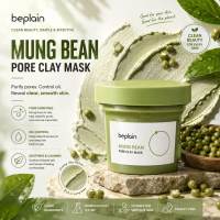 Beplain Official Store Mung Bean Pore Clay Mask 120ml | Deep Cleansing Blackhead Removal & Oil Control | Korean Clay Mask