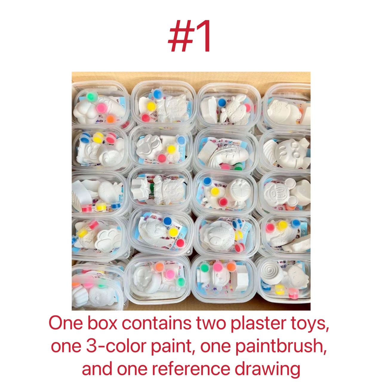 Cartoon Plaster figure Painting set
