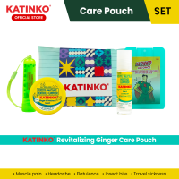 KATINKO Revitalizing Ginger Care Pouch (Peppermint Oil Liniment Ointment AlcoIce and Inhaler)