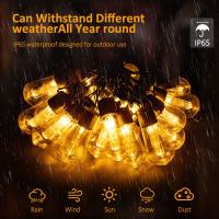 20/30 LED Solar Bulb String Lights Outdoor Waterproof Patio Hanging Decor Christmas Fairy Light Lamp