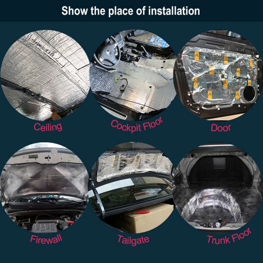 100*50cm 7mm Car Door Sound Proofing Deadening Closedcell Foam Insulation Heat Mat Shield