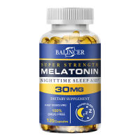 Melatonin capsules 30mg reduce stress improve sleep quality extend sleep time antioxidant effect