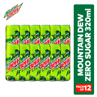 Mountain Dew Zero Sugar 320ml Can - Pack of 12