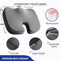 Memory Foam Seat Cushion Coccyx Tailbone Butt Pillow Wheelchair Driving Office Chair Cushion Sciatica Pillow