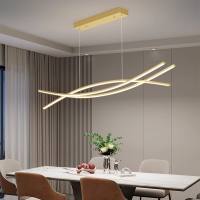 100CM Wave Bar Light Hanging Pendant Lighting Design Chandelier For Dinning Room Black White Chandelier Kitchen Island Modern Chandelier LED Lighting