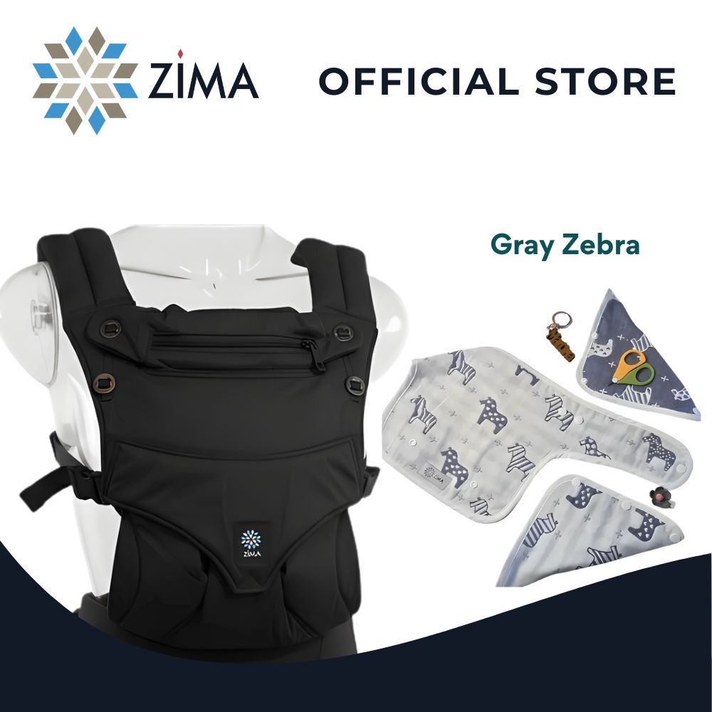 Zima Non-mesh Newborn Essentials Set (Nonmesh Carrier + Drool Pads)