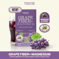 NEW TRIZIE Grape Fiber PLUS Magnesium [Gentle Detox Fiber Drink for Weight Loss with Ashwagandha Psyllium Husk Fiber Acai Prune Maqui Berry 0% Sugar]