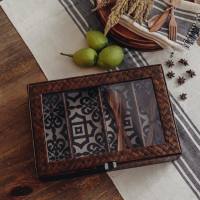 Lucia Cutlery Storage Box with Cover/SpoonForkKnifeUtensil Organizer-Domesticity