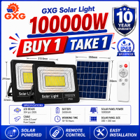GXG 100000W Solar Light Outdoor Waterproof IP68 Solar Flood Lights LED Lamp Street Light Indoor with Remote Control