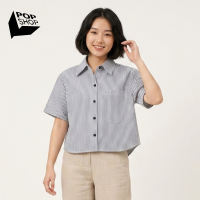 Pop Shop Ladies Boxy Woven Polo