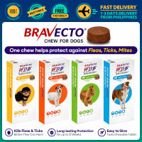 Bravecto Chews for Dogs Flea & Tick Protection 2-4.5 4.5-10 10-20 20-40kg