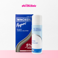 Regroe Minoxidil 5% 120ml & NuDerm Scalp Cleanser (Bundle)