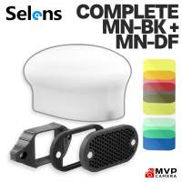 SELENS Light Sphere Silicone Flash Diffuser Magnetic Grid Color Gels MN-BK MN-DF MVP CAMERA