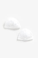 Mothercare White Hats - 2 Pack