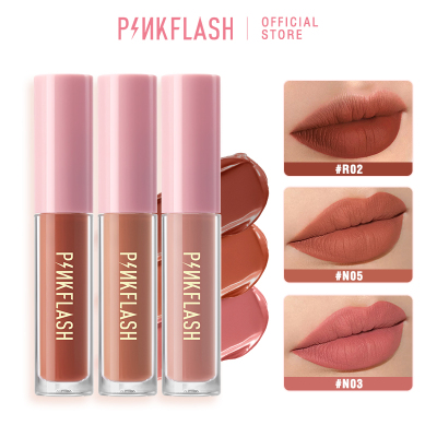 PINKFLASH 3PCS LIP SET Soft Matte Finish VE Moisturising Long-lasting ...