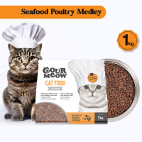 GourMeow Adult Cat Dry Food Cattle Seafood Poultry Medley 1kg Collection - PetMate cats healthiest kibble kibbles pets