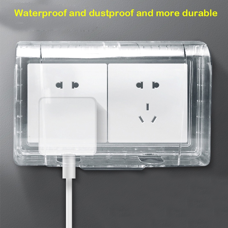 Wall Socket Waterproof Box Plate Switch Protection Cover Outdoor Socket Box Cover Protector