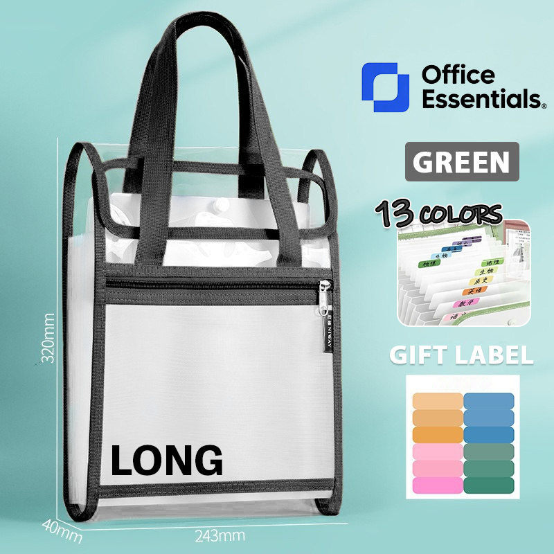 13-Layer Handle Folder Long File Organizer Expanding File Folder Portable Folder Bag With Handle