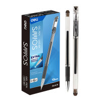 Deli 12pcs 0.5mm Gel Pen Set Ballpen Set For School Aesthetic Black S108