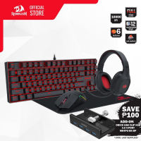 Redragon K552-BB-3 4 IN1 Mechanical Gaming Keyboard and Mouse Mouse PadPC Gaming Headset with Microphone Combo