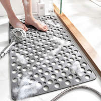 Bathroom Safety Pvc Bath Mat Hollow Out Massage Non-Slip Waterproof Anti-Bacterial