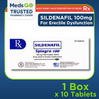 RX: SPIAGRA Sildenafil 100mg - 1 Box x 10 Tablets | for Erectile Dysfunction