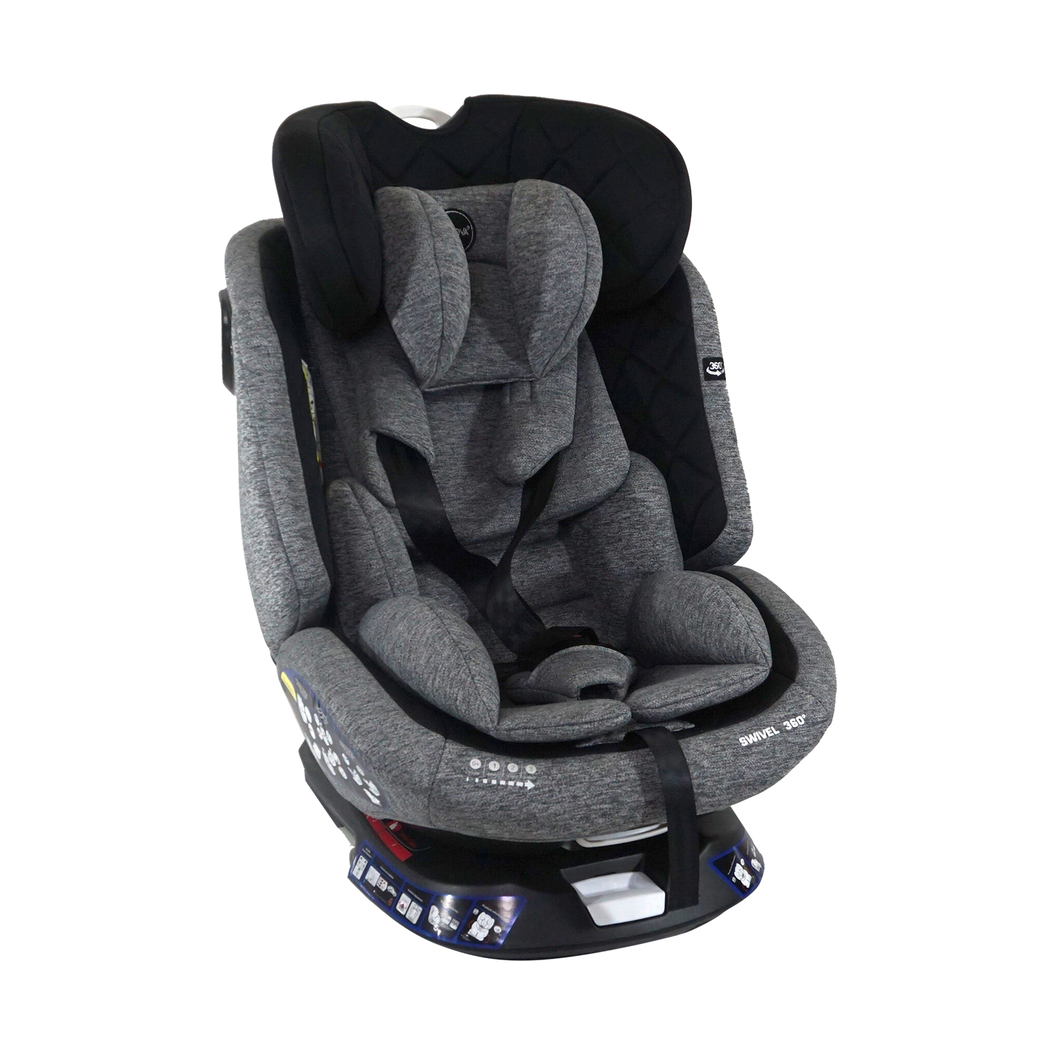 Akeeva 360 Rotate Isofix Carseat w/latch and side protect (Swivel) w/ICC