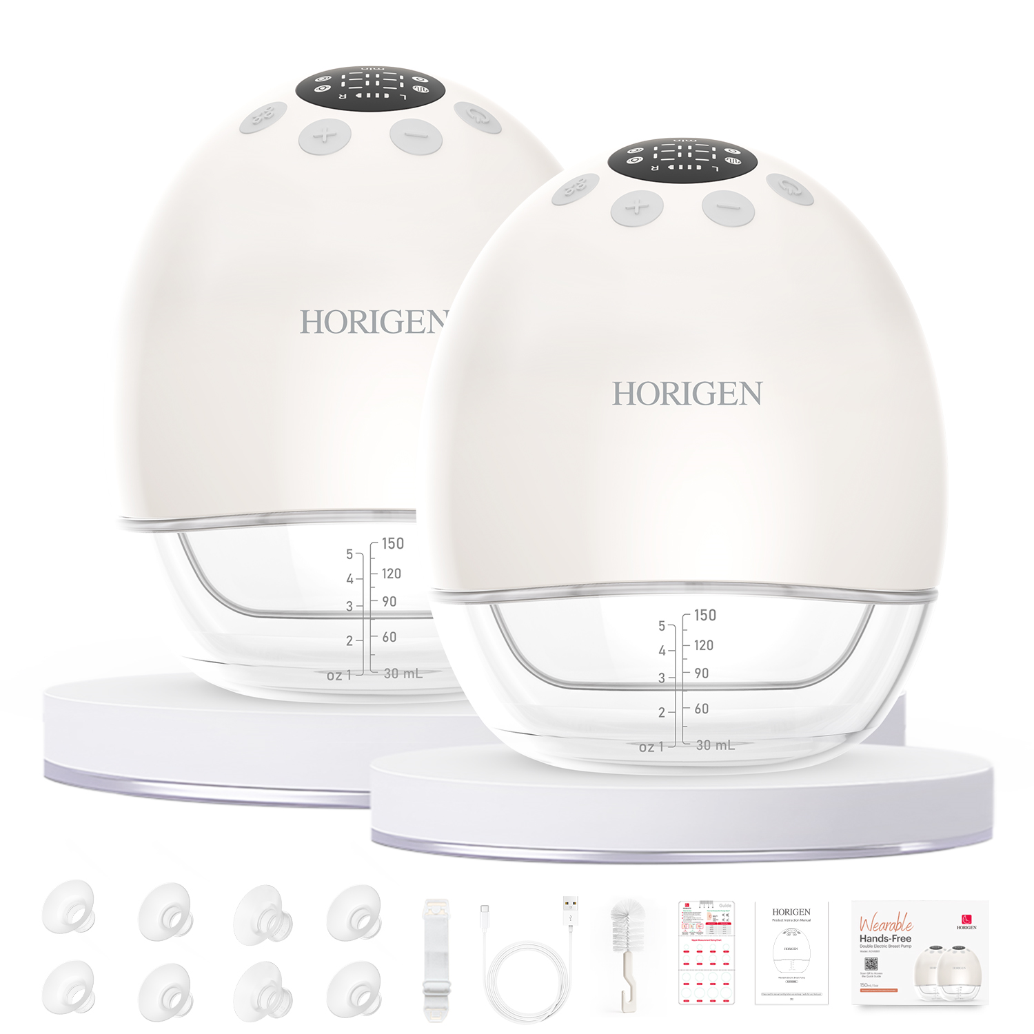 Horigen Double Wearable Breast Pump 6861A handsfree rechargeable electric