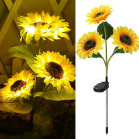 Abenkle Solar Sunflower Lights Solar Flower Garden Light Outdoor Waterproof for Courtyard Sidewalk Terrace Lawn Backyard Landscape Pathway Christmas Tree Cemetery