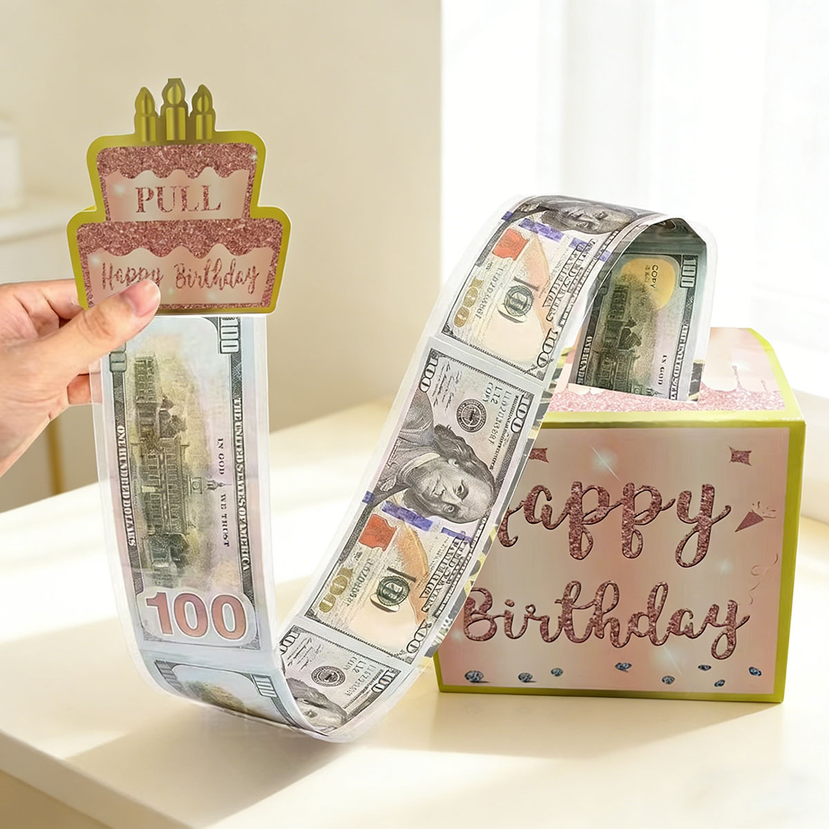 30 PCS Surprise Money Gift Box Packaging Cash Drawer Pull-Out Gift Box Birthday Cake Money
