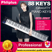 Phliplus Portable 88-Key Piano Keyboard with USB/Bluetooth Connectivity