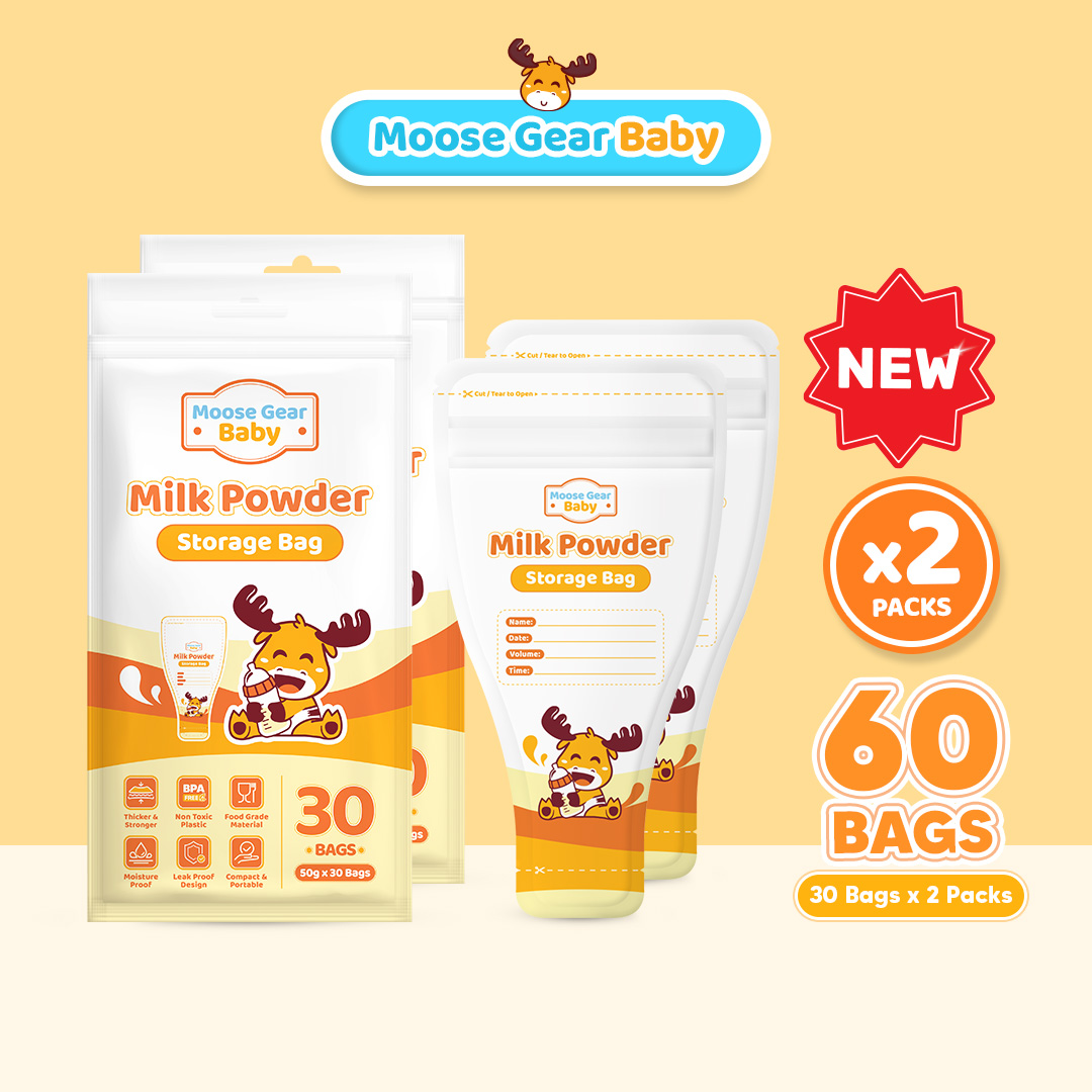 Moose Gear Baby Milk Powder Bag 60pcs Thick Leak-Proof BPA-Free Portable Milk Storage