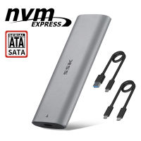 SSK Aluminum M.2 SSD Enclosure Dual Protocol NVME Enclosure USB 3.2 to NVME SATA Enclosure Support UASP Trim for SSD 2242/2260/2280 SSD Casing