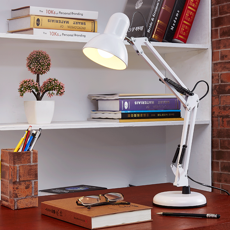 DLLT Swing Arm Desk Lamp, Wood Adjustable Gooseneck Algeria