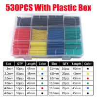 530pcs/328pcs /164pcs Heat Shrink Tubing Insulation Shrinkable Tubes Assortment Electronic Polyolefin Wire Cable Sleeve