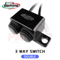 Domino Dual 3Ways Switch Left Side Mirror Mount Mini Driving Light Tri Switch Universal Waterproof 1Pc