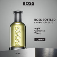 BOSS Bottled Eau de Toilette for Men 100ml - Apple Cinnamon Woods - Fruity Woody EDT Perfume| by HUGO BOSS Fragrances - EDT For Men | Fragrance for Men