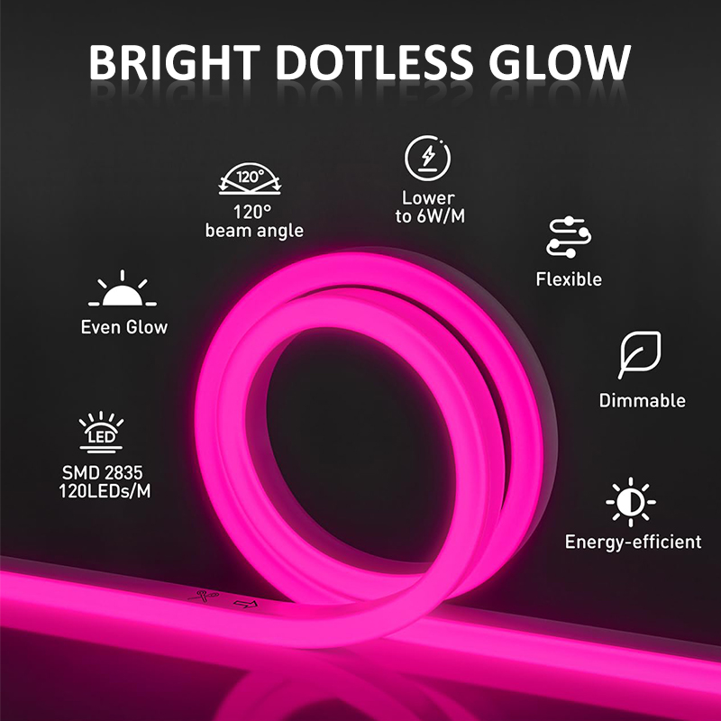 KEYCOOL 【Best seller】Led lights strip light led for ceiling waterproof flexible 220v indoor and outdoor decorative lights led neon light strip