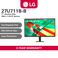 LG 27U711B-B 27″ UltraFine 4K (3840x2160) 60Hz 5ms GTG IPS Monitor with Tilt Adjustment