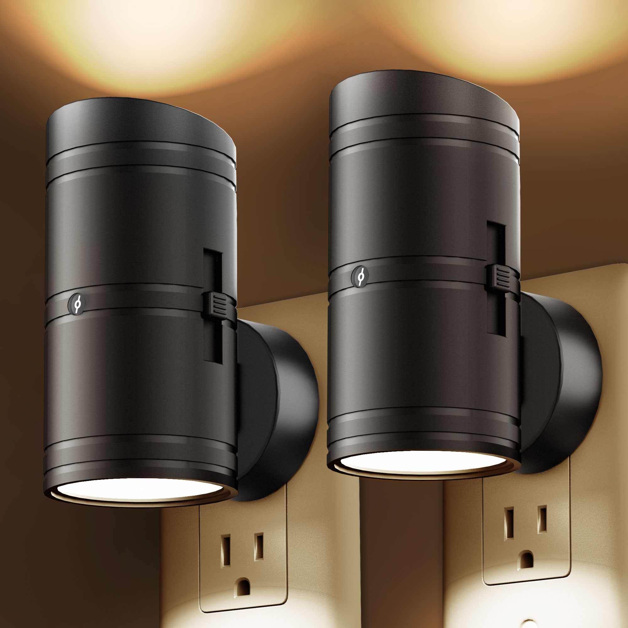 2packs LED Wall lamp bedroom bedside lamp touch sensor plug in living room aisle corridor wall night light