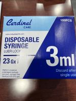 [ BOX ] 3CC Syringe (INDOPLAS CARDINAL-CARE SURE-GUARD KINGMED)  Luer Lock 100 pieces per box