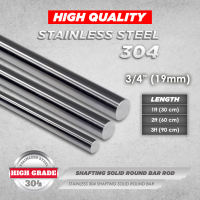 Stainless 304 Shafting Solid Round Bar Rod sizes 1/8″ 3/16″ 1/4″ 3/4″ length 30cm (1ft) 60cm (2ft) 90cm (3ft)