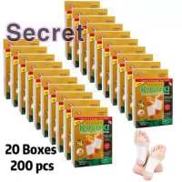 (20box Or 200pcs) Kinoki Detox Foot Pads GOLD Ginger plus Salt 10 pads each pack Authentic (Gold BOX)