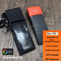 Soonpos 3GB 32G Android 14 Handheld POS terminal 5.5 Inch Smart Pos Machine With 58 Mm Bluetooth Thermal Receipt Printer NFC Mobile Cashier Compatible With Loyverse Grab Merchant Salesplay Food panda