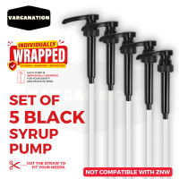Syrup Pump Set of 5 for Torani Davinci Starbucks - Choose: Gold Black White Pink Pumps - 750ml Syrups Varganation