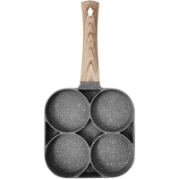Nonstick Egg Frying Pancake Pan - 4 Cups Cookware Pancake Omelette Pan Aluminium Alloy Egg Cooker