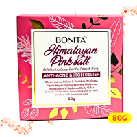 Bonita Himalayan Salt Mineral Soap Bar for Face and Body | 80 G | Exfoliating Brightening Hydrating Non-irritating