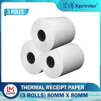 Xprinter 80mm*80mm Thermal Paper Roll 3 in 1 Pack POS for credit card terminals.