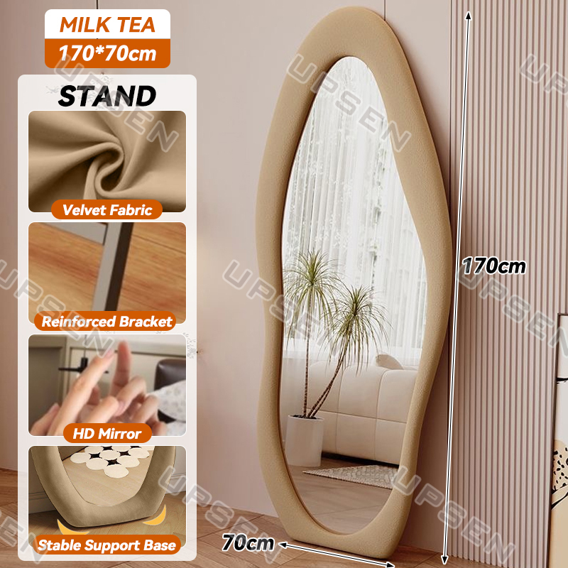 UPSEN Whole Body Mirror Dressing Mirror Floor Mirror With Stand Fitting Mirror Vanity Mirror For Bedroom Living Room