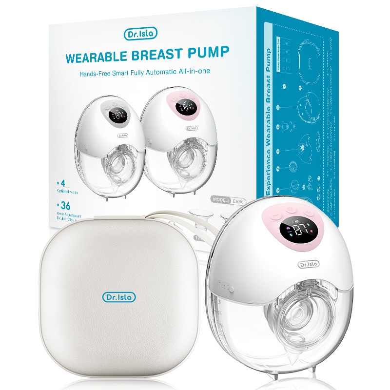 Dr.isla EB50 Wearable Breast Pump Wireless Handsfree Breast Pump Rechargeable Breast Pump Portable Breastfeeding Pregnant Painless Massage essential LED display 19mm/22mm Strong Suction PK Horigen SuperStar